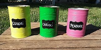 DIY suport pentru flori si creioane!