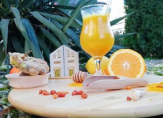 Portocală și ghimbir.Suc condimentat de iarnă!