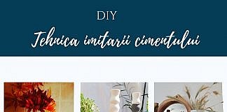DIY- Vaze de flori decorate economic cu tehnica imitarii cimentului.