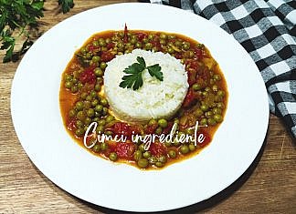 5 ingrediente. Reteta rapida de mazare cu orez basmati si turmeric